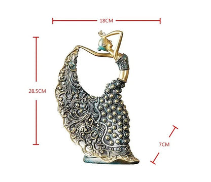 Peacock Dancer Model Luxury Atmosphere Decoration Home Living Room Decoration Ceramic Abstract Sculpture Art Decoration Statue - Smoothy Home