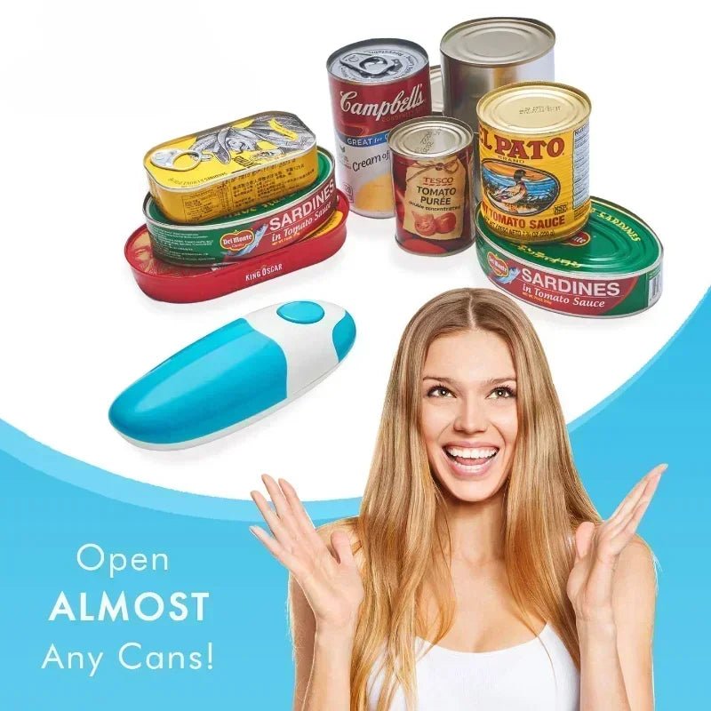 Portable Automatic Can Opener Electric Can Opener Hands-Off/Smooth Edge/Battery Operated One Touch Opener Electric Can Openers - Smoothy Home