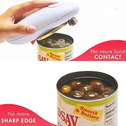 Portable Automatic Can Opener Electric Can Opener Hands-Off/Smooth Edge/Battery Operated One Touch Opener Electric Can Openers - Smoothy Home