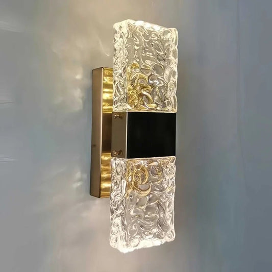 Postmodern Glass Light Luxury Crystal Wall Lamp Living Room Background Wall Aisle Staircase Lamp Simple Bedroom Bedside Lamp - Smoothy Home