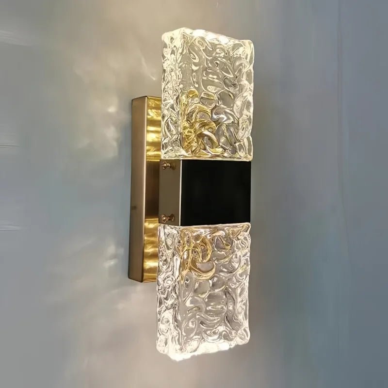 Postmodern Glass Light Luxury Crystal Wall Lamp Living Room Background Wall Aisle Staircase Lamp Simple Bedroom Bedside Lamp - Smoothy Home
