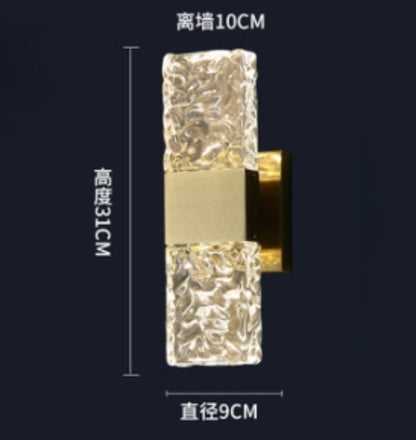 Postmodern Glass Light Luxury Crystal Wall Lamp Living Room Background Wall Aisle Staircase Lamp Simple Bedroom Bedside Lamp - Smoothy Home