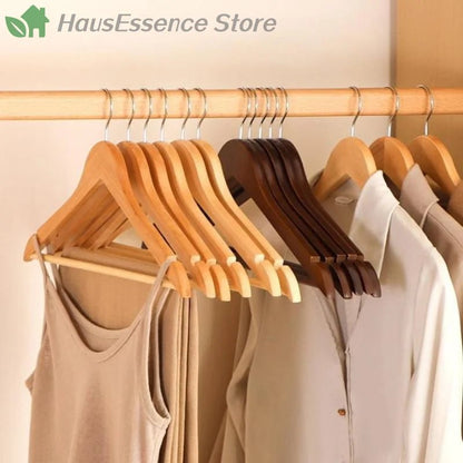 Premium Wooden Clothes Hangers - Smoothy Home