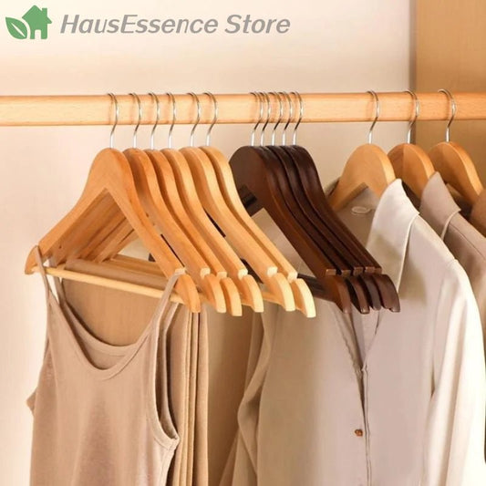Premium Wooden Clothes Hangers - Smoothy Home