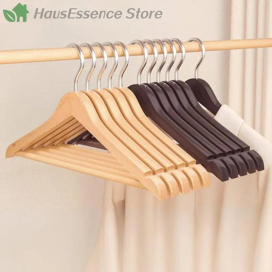Premium Wooden Clothes Hangers - Smoothy Home