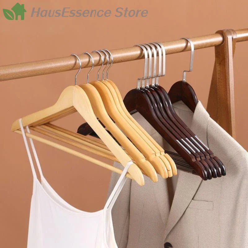 Premium Wooden Clothes Hangers - Smoothy Home