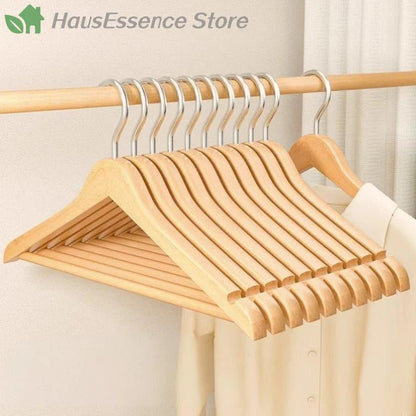 Premium Wooden Clothes Hangers - Smoothy Home