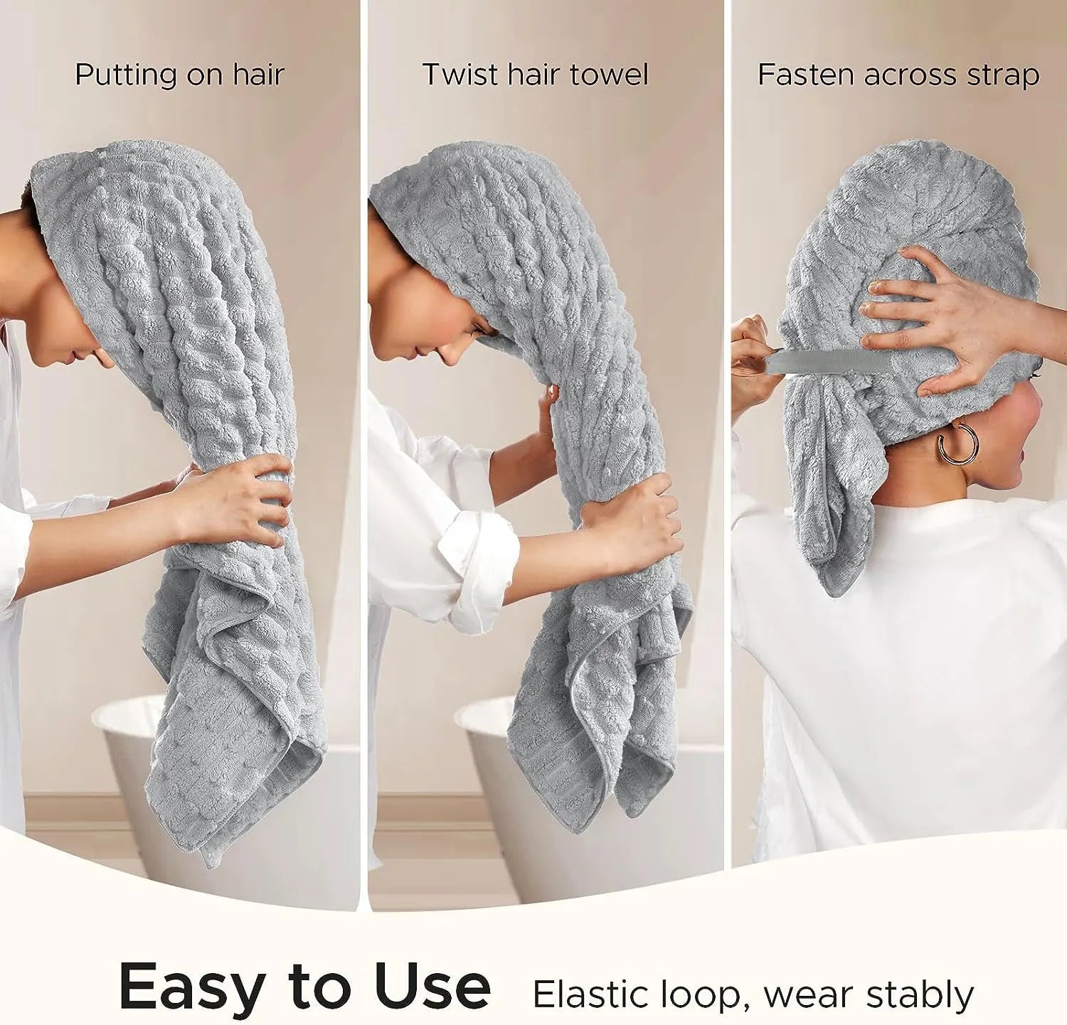 Quick-Dry Microfiber Hair Towel - Smoothy Home