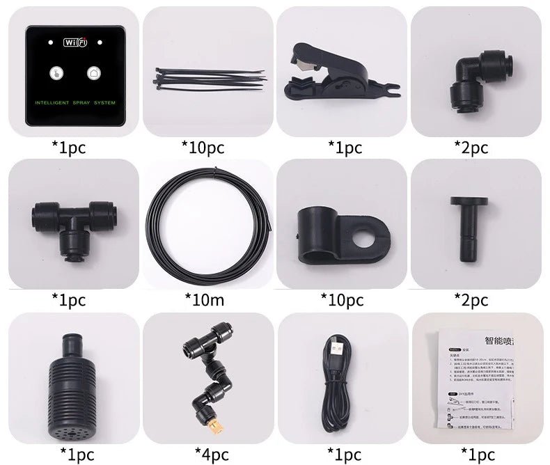 Rainforest Sprayer WiFi Control Automatic Mist Rainforest Timing Spray System Kit Irrigation Timer Reptile Sprayer Humidifier - Smoothy Home