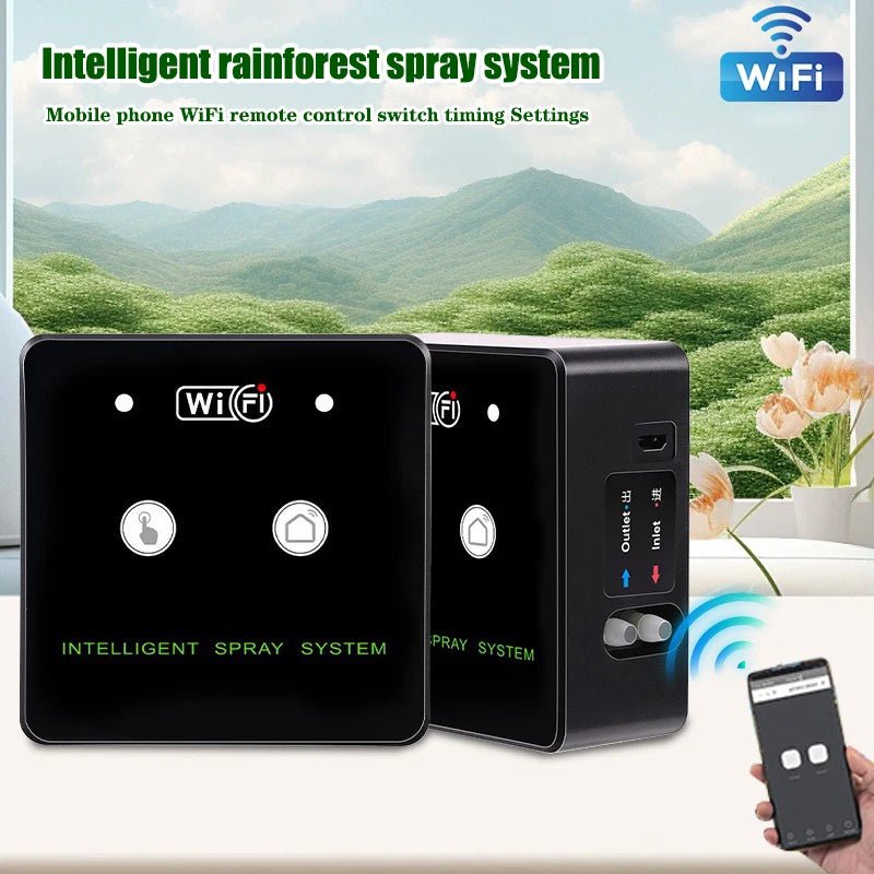 Rainforest Sprayer WiFi Control Automatic Mist Rainforest Timing Spray System Kit Irrigation Timer Reptile Sprayer Humidifier - Smoothy Home