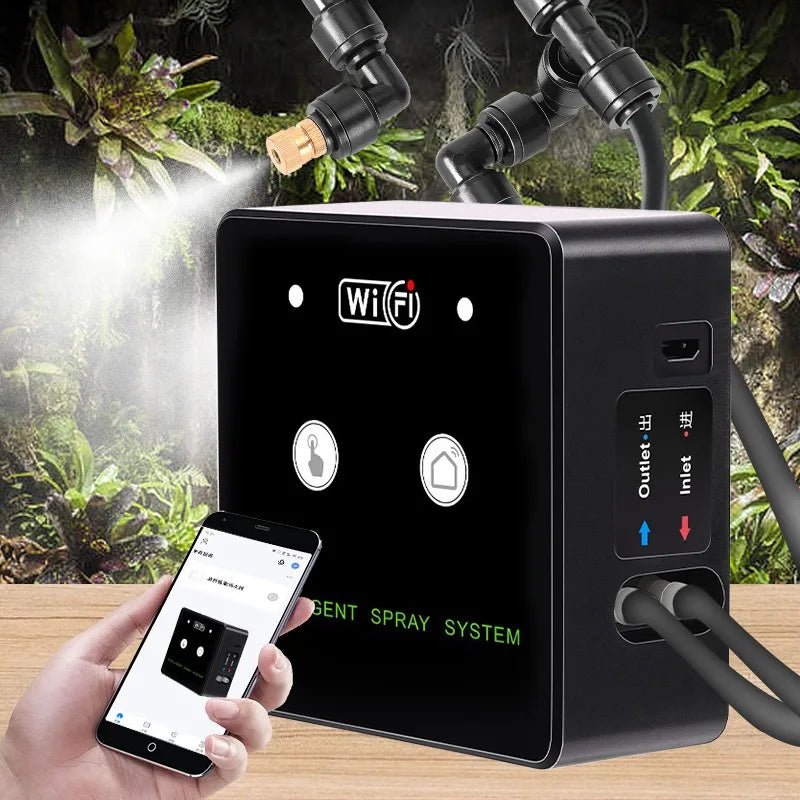 Rainforest Sprayer WiFi Control Automatic Mist Rainforest Timing Spray System Kit Irrigation Timer Reptile Sprayer Humidifier - Smoothy Home