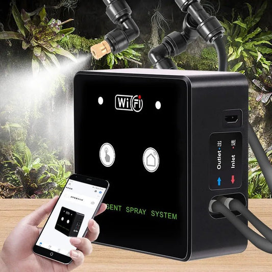 Rainforest Sprayer WiFi Control Automatic Mist Rainforest Timing Spray System Kit Irrigation Timer Reptile Sprayer Humidifier - Smoothy Home