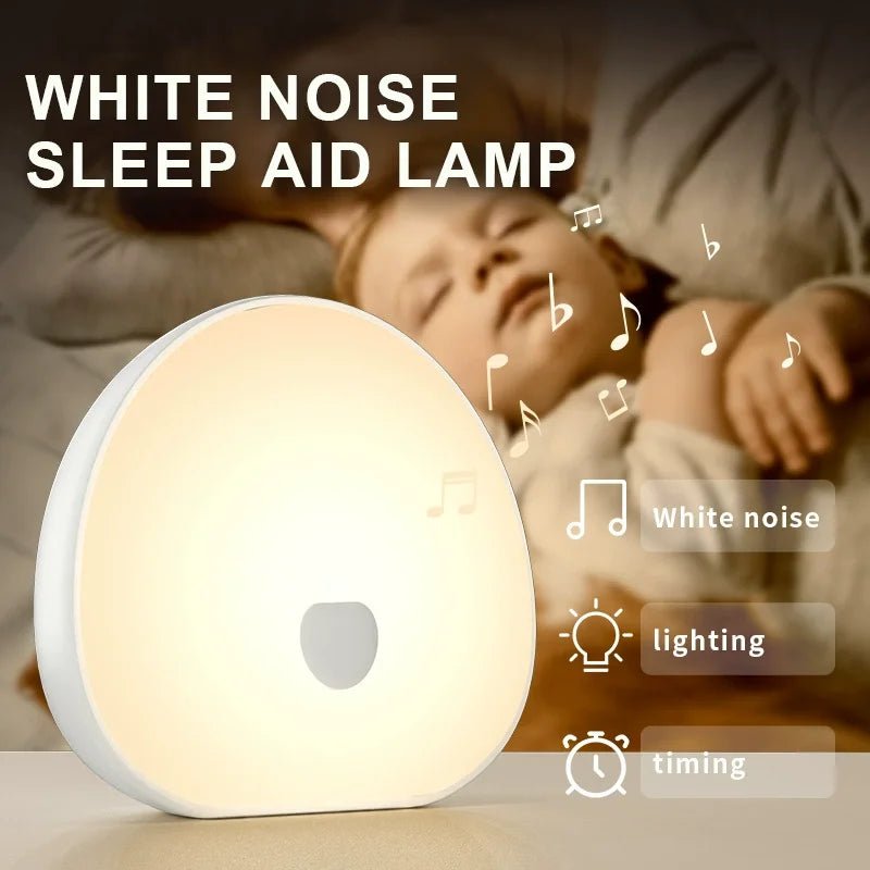 RGB Sleep White Noise Machine with Soothing Sound Touchable Rechargeable LED Night Light Relaxing Audio & Sleep Lamp for Baby - Smoothy Home