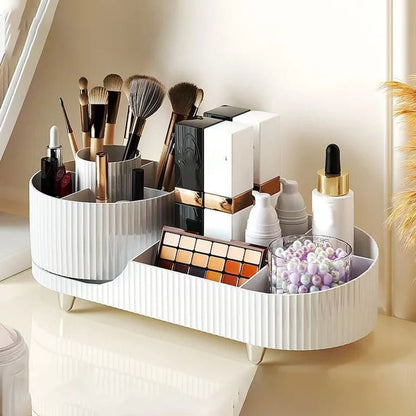 Rotating Makeup Organizer,Large Capacity Cosmetic Display Case, Storage Box Makeup Products Makeup Brushes/Eyeliner - Smoothy Home
