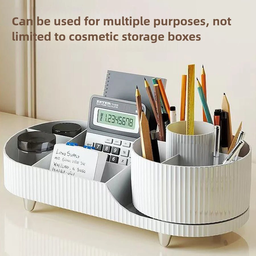 Rotating Makeup Organizer,Large Capacity Cosmetic Display Case, Storage Box Makeup Products Makeup Brushes/Eyeliner - Smoothy Home