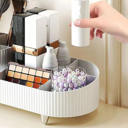 Rotating Makeup Organizer,Large Capacity Cosmetic Display Case, Storage Box Makeup Products Makeup Brushes/Eyeliner - Smoothy Home