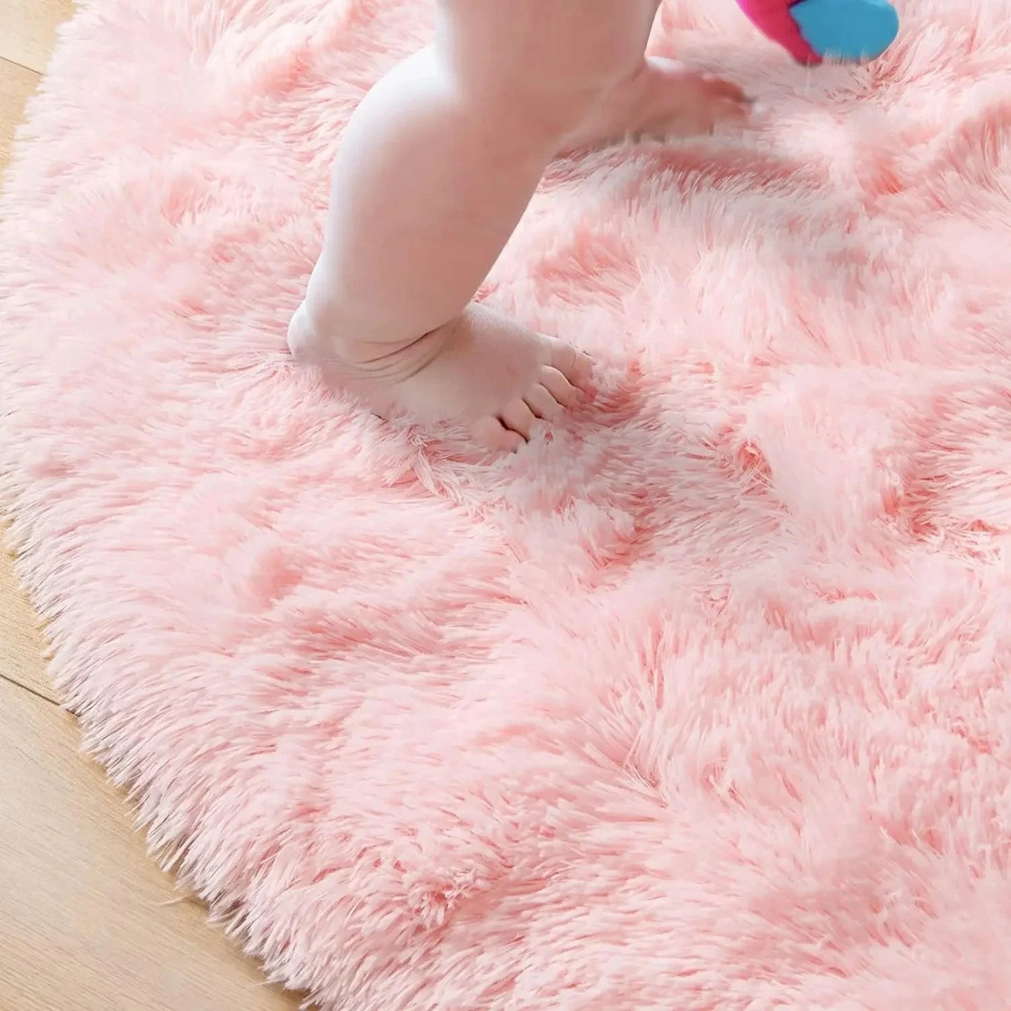 Round Fluffy Plush Area Rug - Smoothy Home