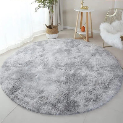Round Fluffy Plush Area Rug - Smoothy Home