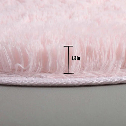 Round Fluffy Plush Area Rug - Smoothy Home