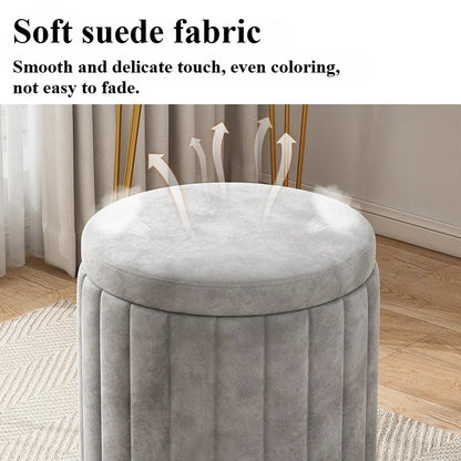 Round Storage Ottoman Stool - Smoothy Home