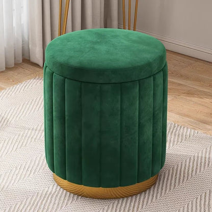 Round Storage Ottoman Stool - Smoothy Home