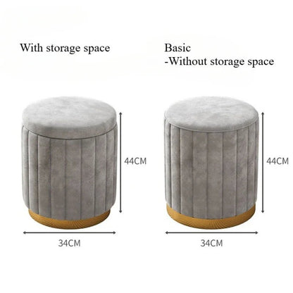 Round Storage Ottoman Stool - Smoothy Home