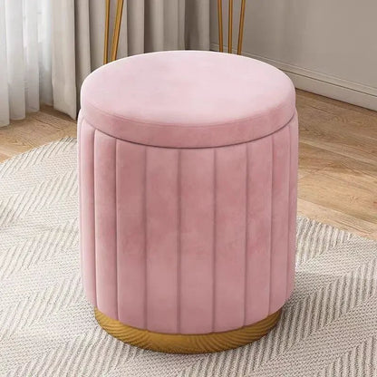 Round Storage Ottoman Stool - Smoothy Home