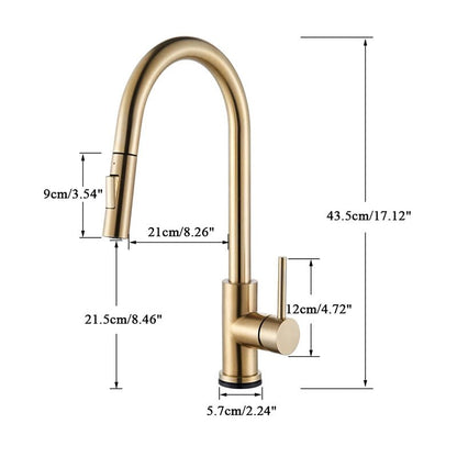 Rozin Smart Touch Kitchen Faucet Black Pull Out Sensor Faucets Black/Nickel 360 Rotation Crane 2 Outlet Water Mixer Taps - Smoothy Home