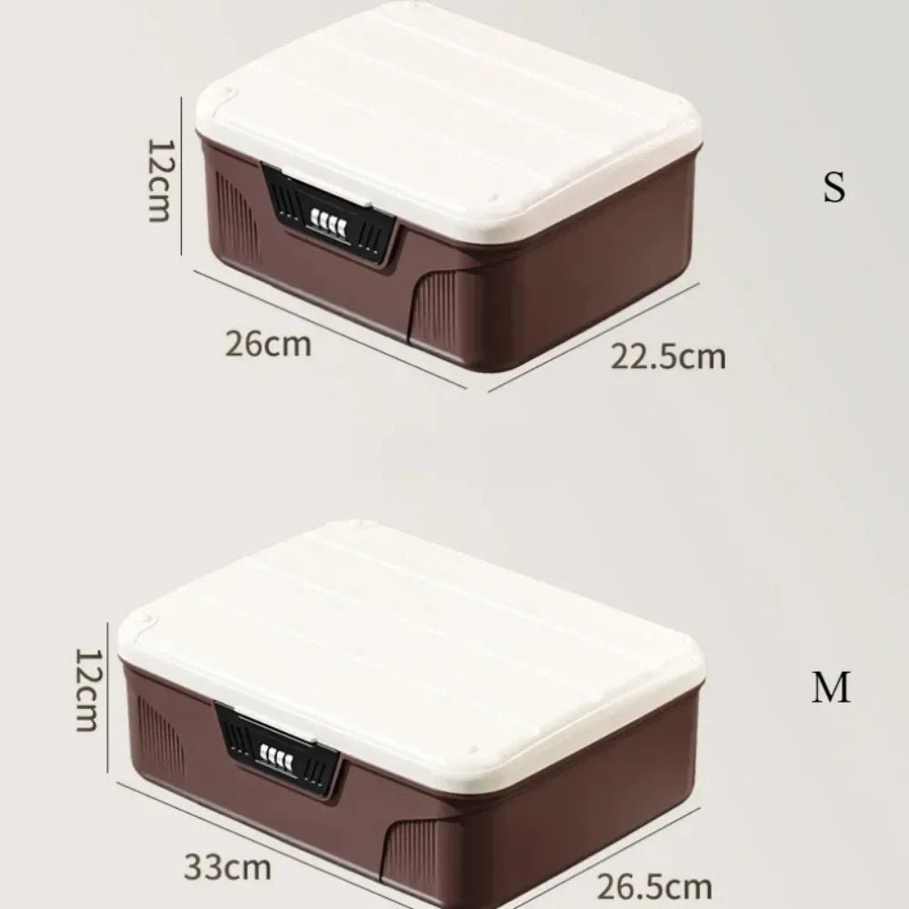 Safe Security Storage Box Passport Cash Organizer Case Household Valuables Jewelry Document Privacy Security Storage Safe Box - Smoothy Home
