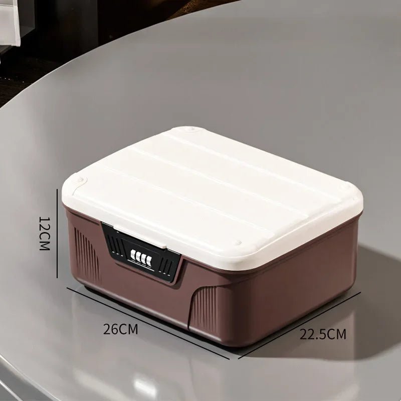 Safe Security Storage Box Passport Cash Organizer Case Household Valuables Jewelry Document Privacy Security Storage Safe Box - Smoothy Home