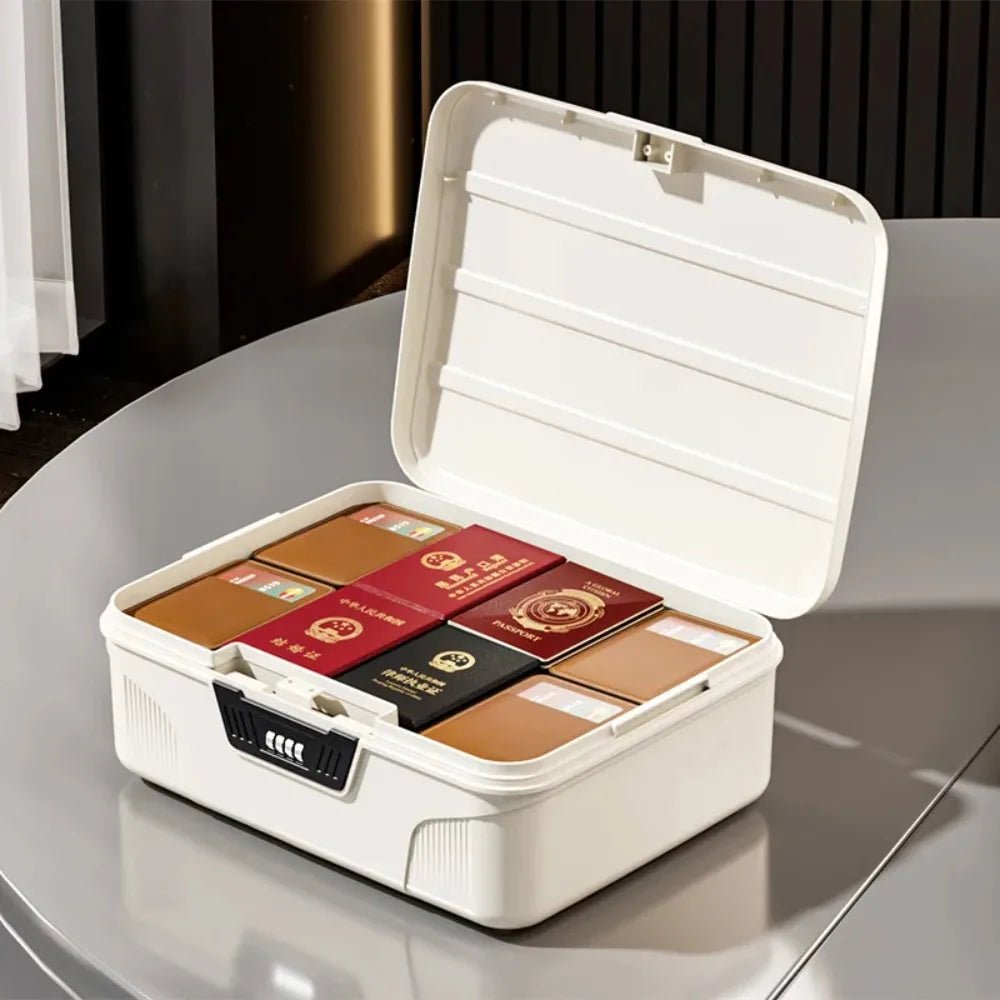Safe Security Storage Box Passport Cash Organizer Case Household Valuables Jewelry Document Privacy Security Storage Safe Box - Smoothy Home