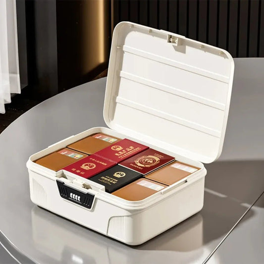 Safe Security Storage Box Passport Cash Organizer Case Household Valuables Jewelry Document Privacy Security Storage Safe Box - Smoothy Home