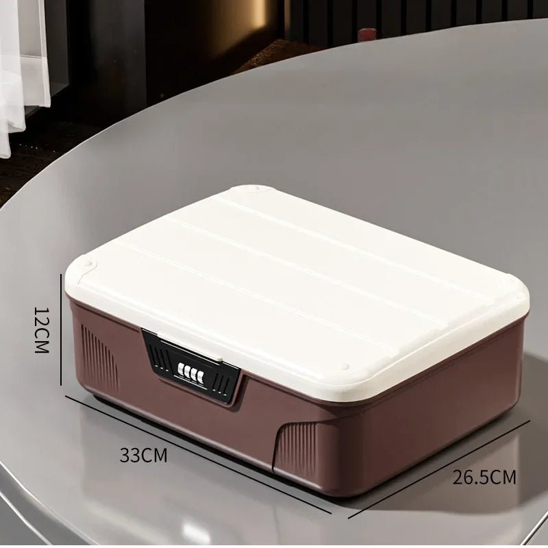 Safe Security Storage Box Passport Cash Organizer Case Household Valuables Jewelry Document Privacy Security Storage Safe Box - Smoothy Home