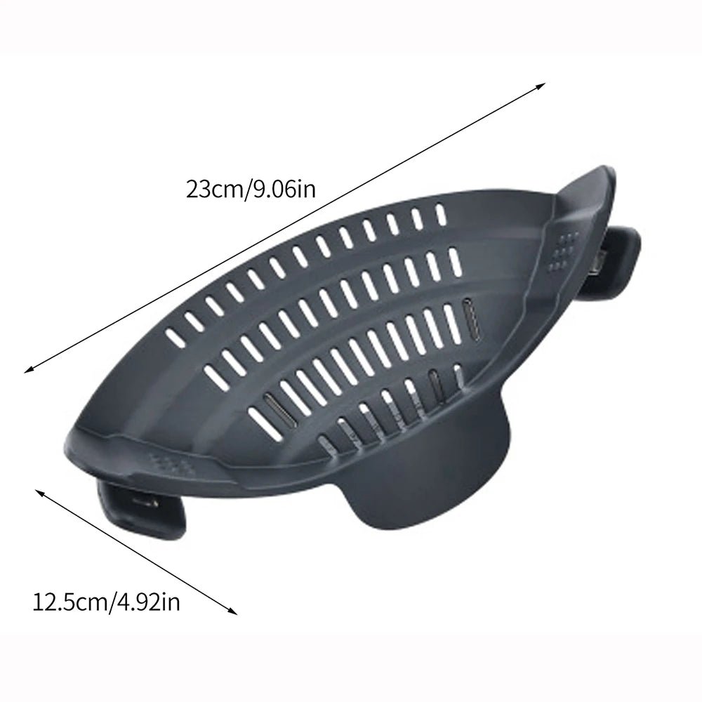 Silicone Kitchen Strainer Clip On Pots and Pans Drain Rack Pasta Noodle Vegetable Fruit Strainer Colander Kitchen Gadgets - Smoothy Home