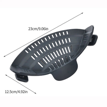 Silicone Kitchen Strainer Clip On Pots and Pans Drain Rack Pasta Noodle Vegetable Fruit Strainer Colander Kitchen Gadgets - Smoothy Home