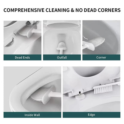 Silicone Toilet Brush Set - Smoothy Home