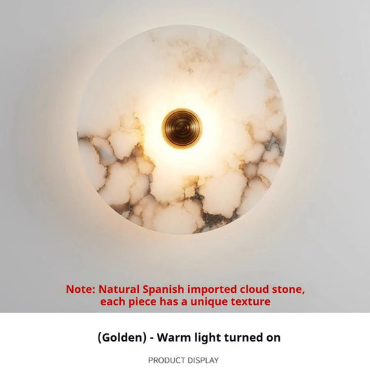 Simple Natural Alabaster Wall Light Living Room Bedroom Bedside Entrance Hall Modern Marble Aisle Creative Background Wall Lamps - Smoothy Home