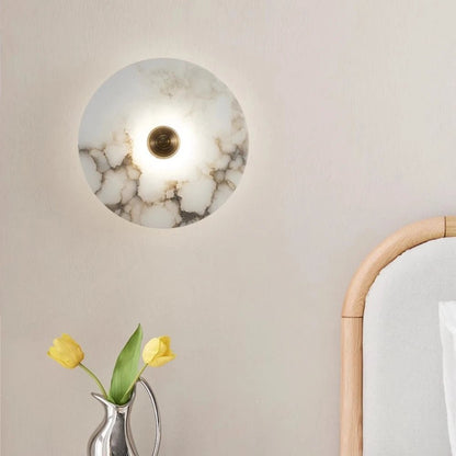 Simple Natural Alabaster Wall Light Living Room Bedroom Bedside Entrance Hall Modern Marble Aisle Creative Background Wall Lamps - Smoothy Home