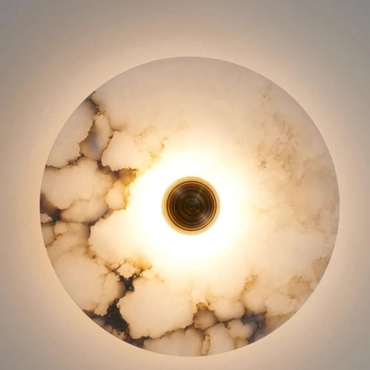 Simple Natural Alabaster Wall Light Living Room Bedroom Bedside Entrance Hall Modern Marble Aisle Creative Background Wall Lamps - Smoothy Home