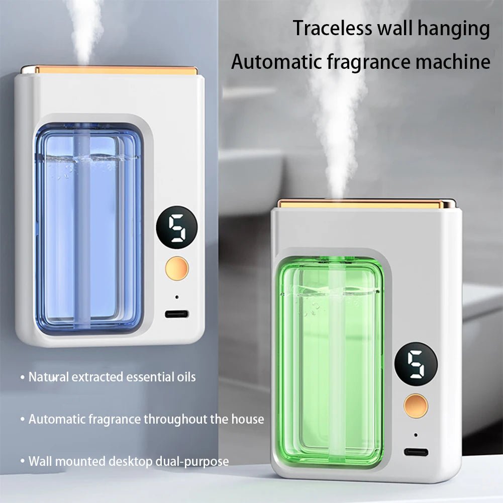 Smart Aroma Diffuser Air Purifier Digital Display Plant Essential Oils 5 Gears Wall Mount Tabletop USB Charging Living Room - Smoothy Home