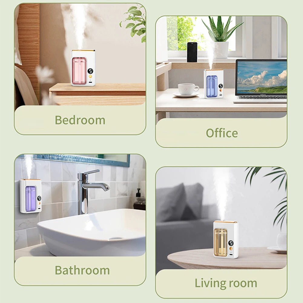 Smart Aroma Diffuser Air Purifier Digital Display Plant Essential Oils 5 Gears Wall Mount Tabletop USB Charging Living Room - Smoothy Home