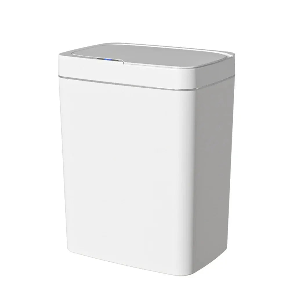 Smart Bathroom Trash Can Automatic Bagging Electronic Trash Can White Touchless Narrow Smart Sensor Garbage Bin Smart Home 15L - Smoothy Home