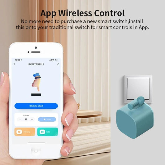 Smart Bluetooth Finger Robot Switch Button Smart Life APP Fingerbot Wireless Switch Bot Pusher with Bluetooth Gateway Option - Smoothy Home