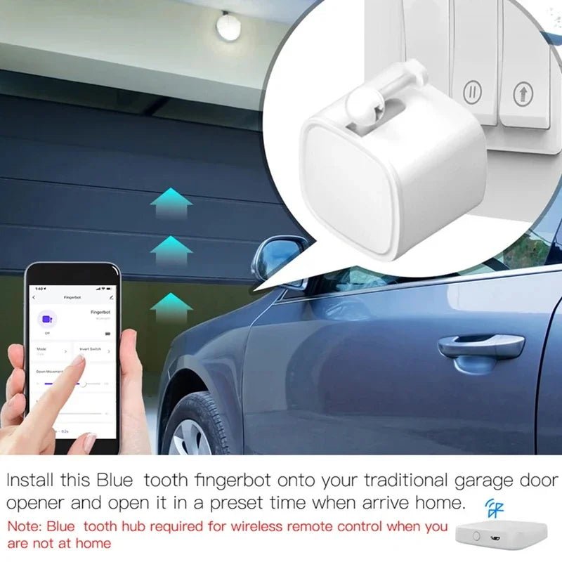 Smart Bluetooth Finger Robot Switch Button Smart Life APP Fingerbot Wireless Switch Bot Pusher with Bluetooth Gateway Option - Smoothy Home