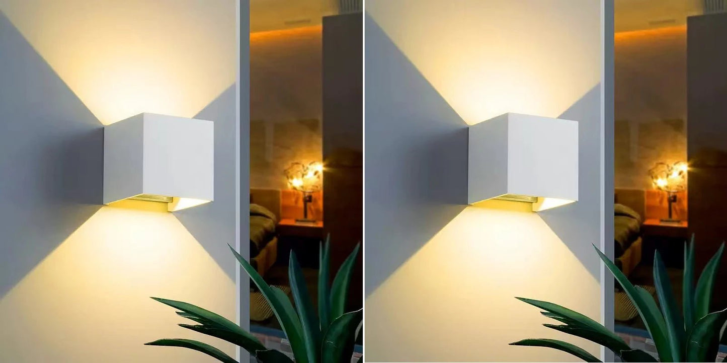 Smart Cube Wall Light, Adjust Angle Up and Down Light, 16M+ Color Dimmable Music Sync, Work with Alexa & Google Assistant - Smoothy Home