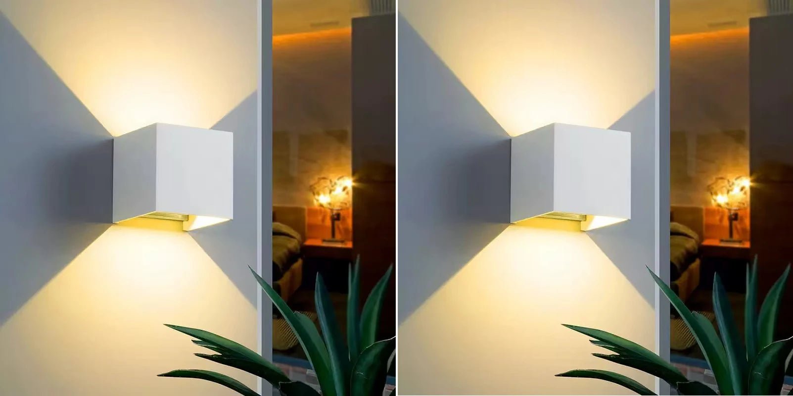 Smart Cube Wall Light, Adjust Angle Up and Down Light, 16M+ Color Dimmable Music Sync, Work with Alexa & Google Assistant - Smoothy Home
