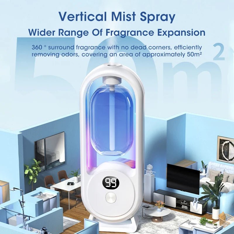 Smart Essential Oil Diffuser 5-Speed Adjustable Speed Household Fragrance Machine Kitchen & Bathroom Deodorizer Atomizer - Smoothy Home