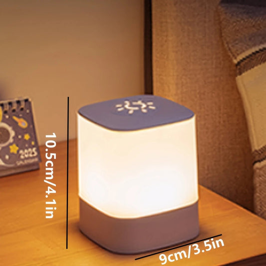 Smart LED Night Light with Clock -USB Rechargeable/Plug-in Night Light, Long Press to Adjust Brightness, Eye-Friendly Soft Light - Smoothy Home