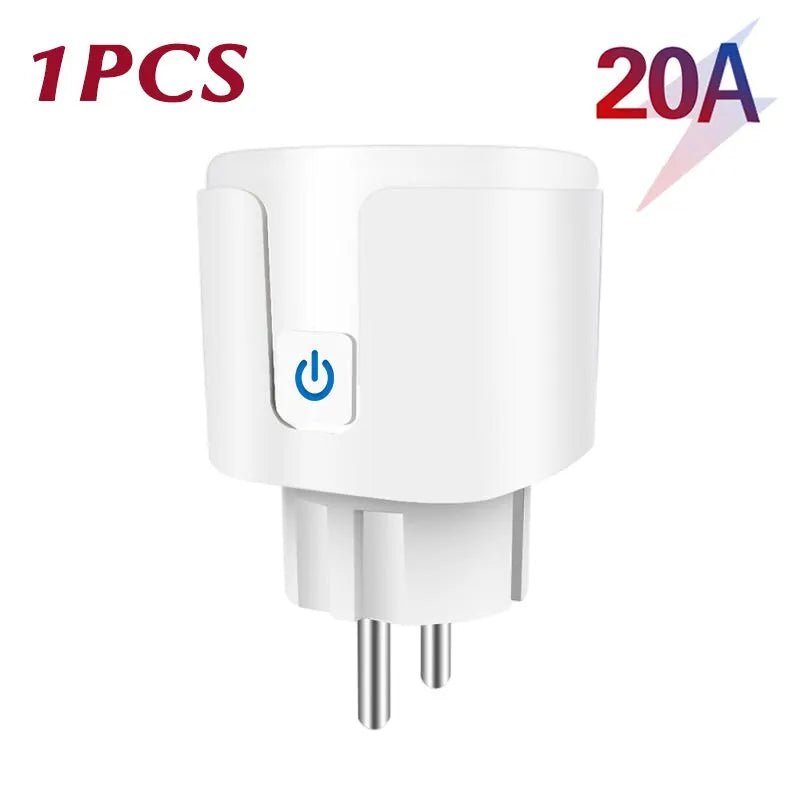 Smart Plug WiFi Socket EU 16A/20A With Power Monitor Timing Function Tuya app Smart Life APP Works With Alexa Google Home - Smoothy Home
