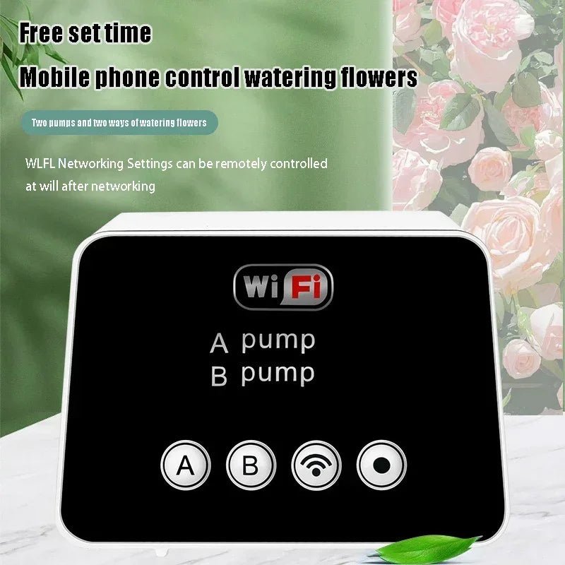 Smart WIFI Watering Device Double Pump Timed Automatic adjustable Drip Irrigation Timer System Wifi Controller for Garden - Smoothy Home